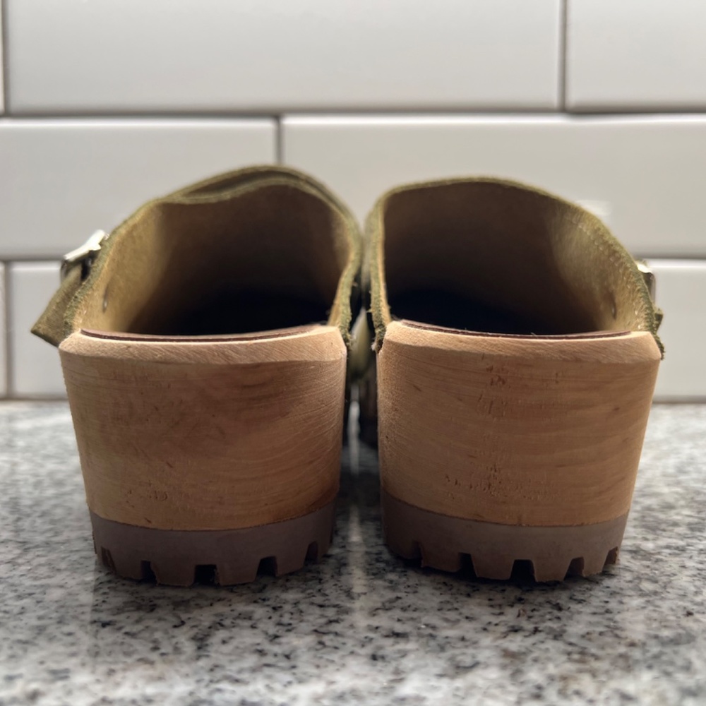 MIA EBBA Clog - Olive Suede US Size 9 - Picture 6 of 8